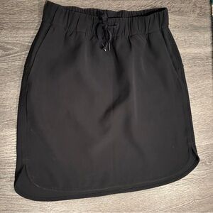 Lululemon Black Drawstring Athletic Skirt, Size 8